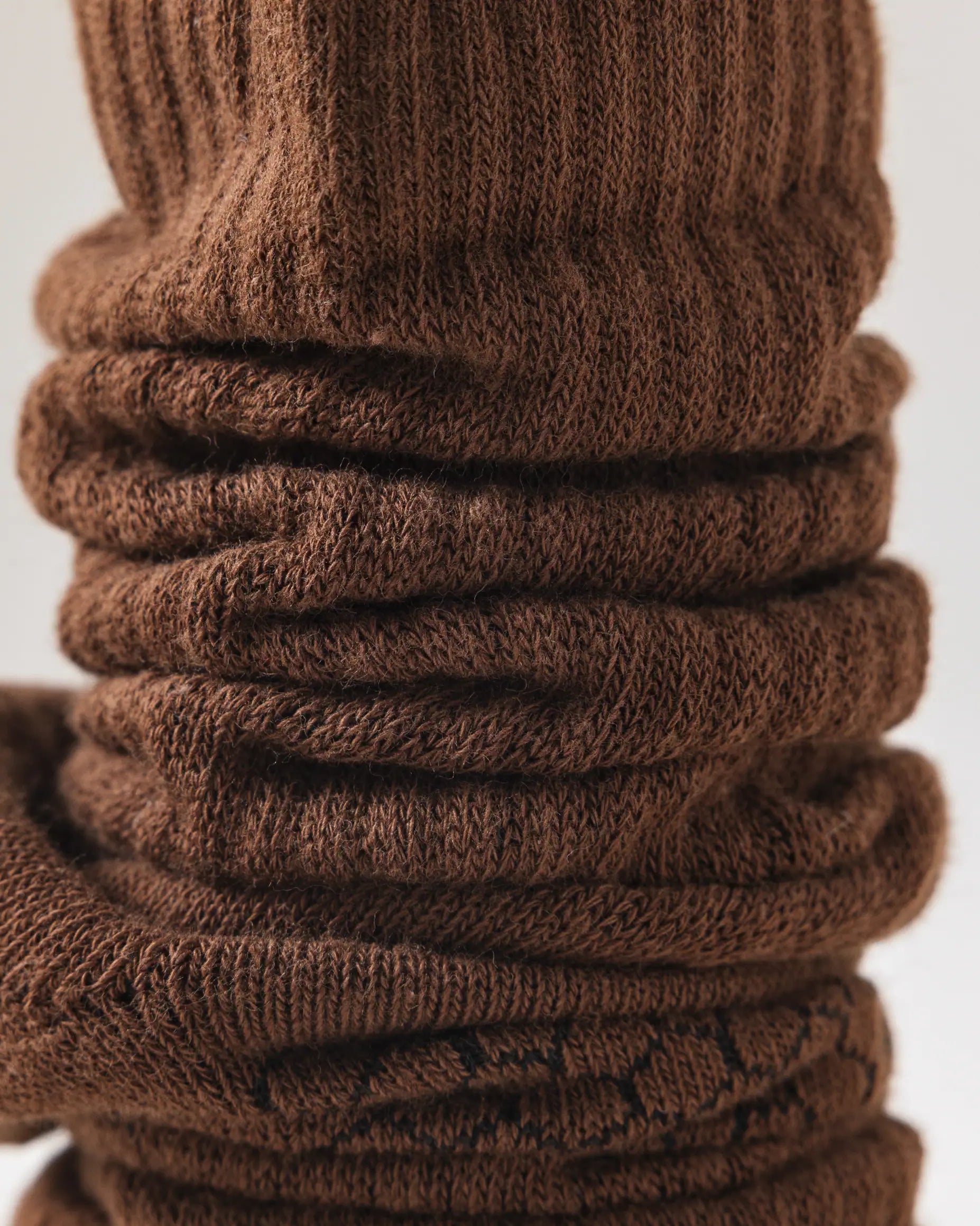 HYACINTH HYALINE Man Socks Pure Color Set , Nutmeg Brown , 3 Pairs, Medium Crew image 3