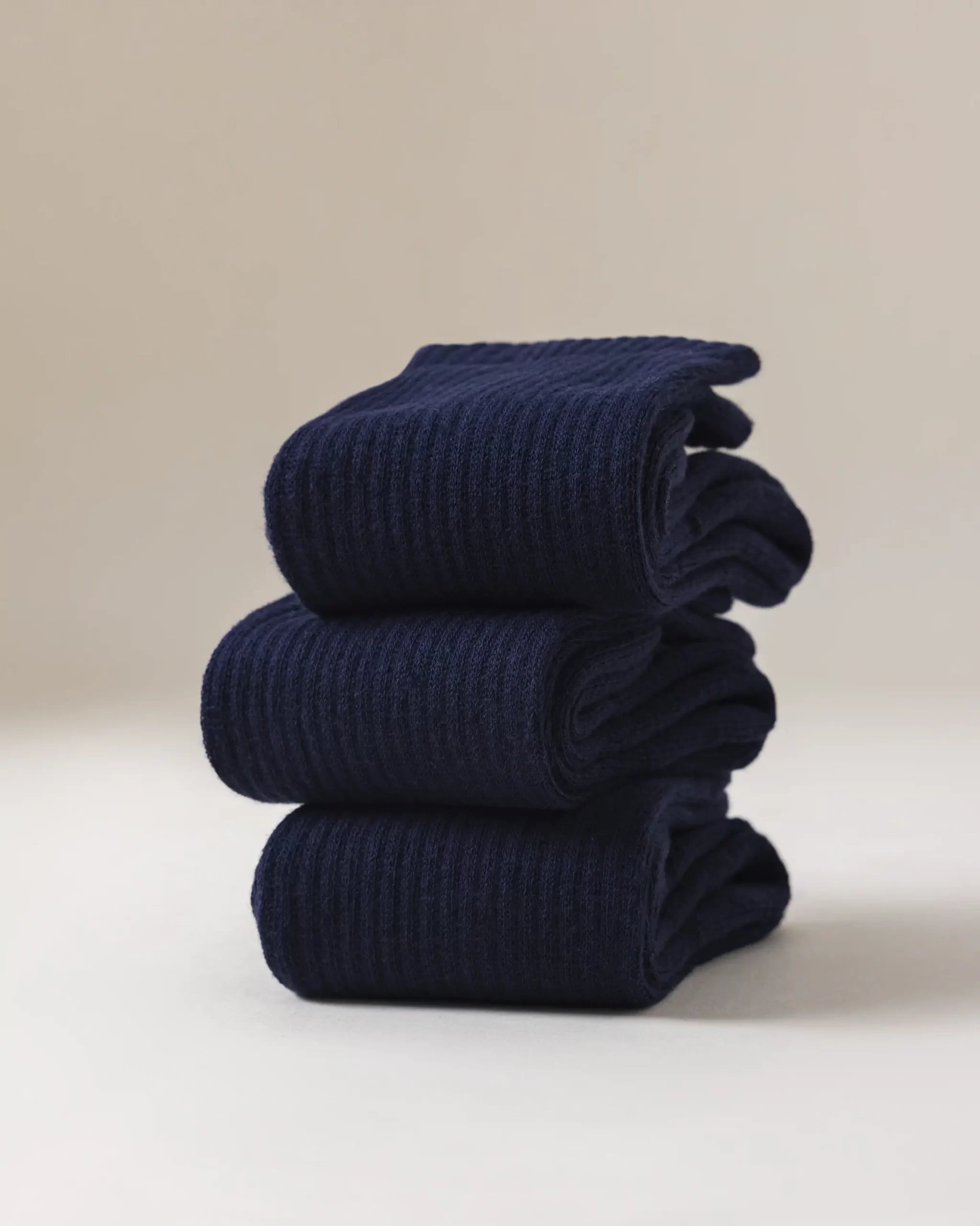 HYACINTH HYALINE Man Socks Pure Color Set , Pearl Blue, 3 Pairs, Large Crew image 4