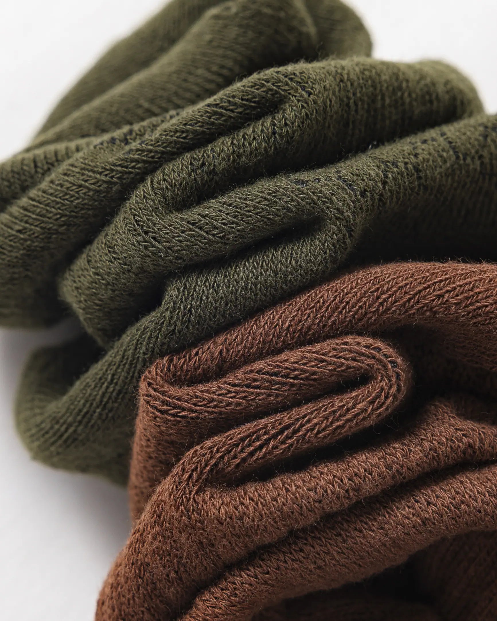 HYACINTH HYALINE Man Socks Mixed Color Set, Mist Gray, Nutmeg Brown, Charcoal Green, 3 Pairs, Large Crew image 2