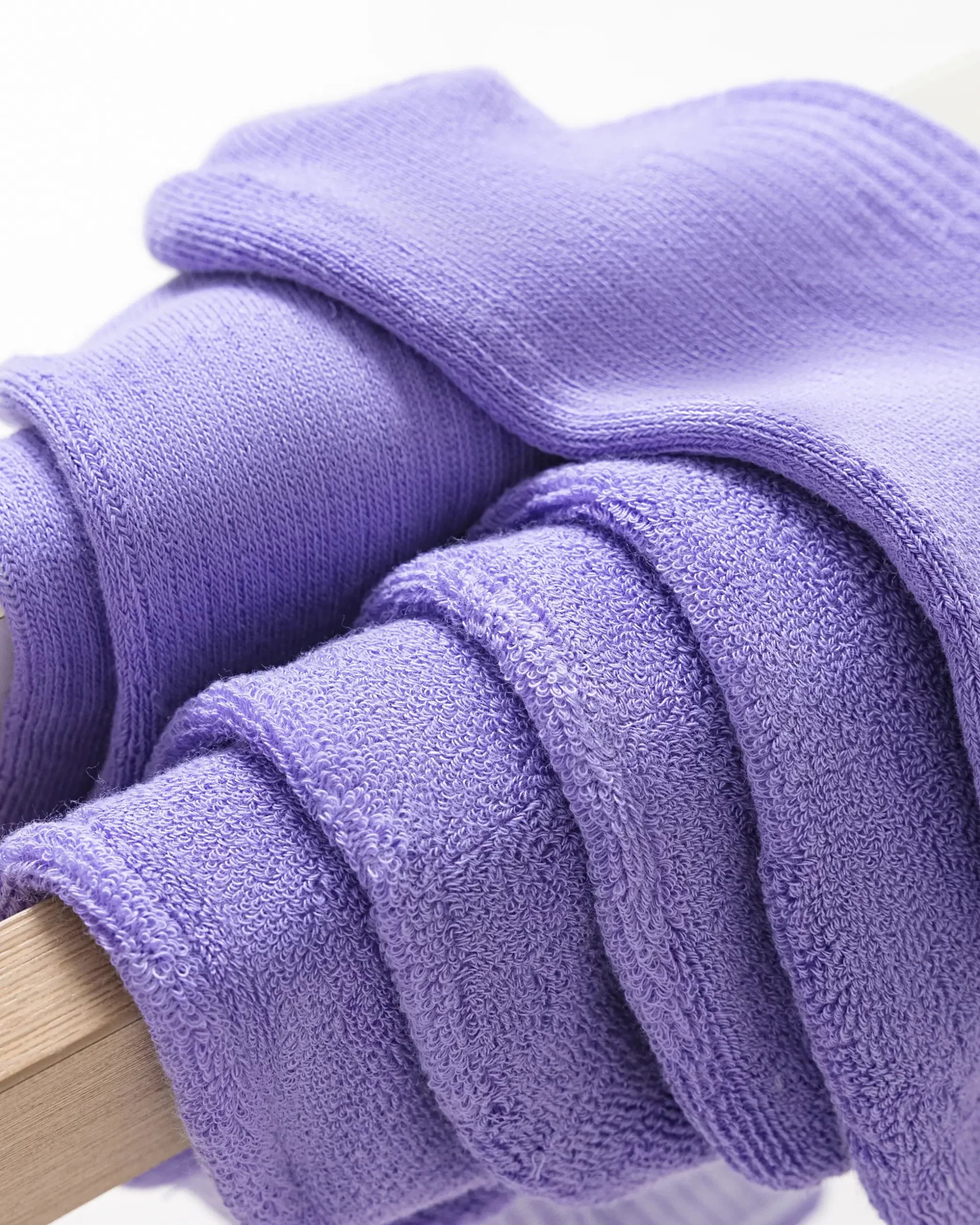 HYACINTH HYALINE Woman Socks Pure Color Set , Balboa Purple, 3 Pairs, Medium Crew image 1
