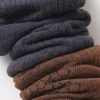 HYACINTH HYALINE Man Socks Mixed Color Set, SeaShell White, Nutmeg Brown, Gravel Black socks